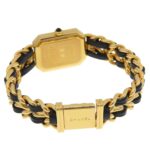 Chanel CHANEL PremiÃ¨re Large Size H0001 Black Dial GP/Leather Quartz Wo Approx. 26mm (height) x 20mm (width) - Image 3