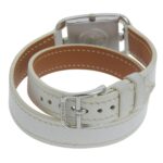 Like new HermÃ¨s Cape Cod CC1 210, â–¡R stamped, white dial, stainless steel/leather, 33mm x 23mm, quartz movement, women's watch - Image 3