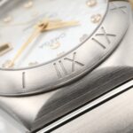 Omega Constellation 18K yellow gold stainless steel wo white dial with mother-of-pearl case model number 123.20.31.20.55.004 - Image 9