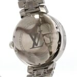 Louis Vuitton Tambour Moon Dual Time QA106 Stainless Steel Quartz Watch - Image 7