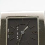 Bulgari BVLGARI Quadrato Watch, Stainless Steel, Women's, Black, SQ22SS - Image 9
