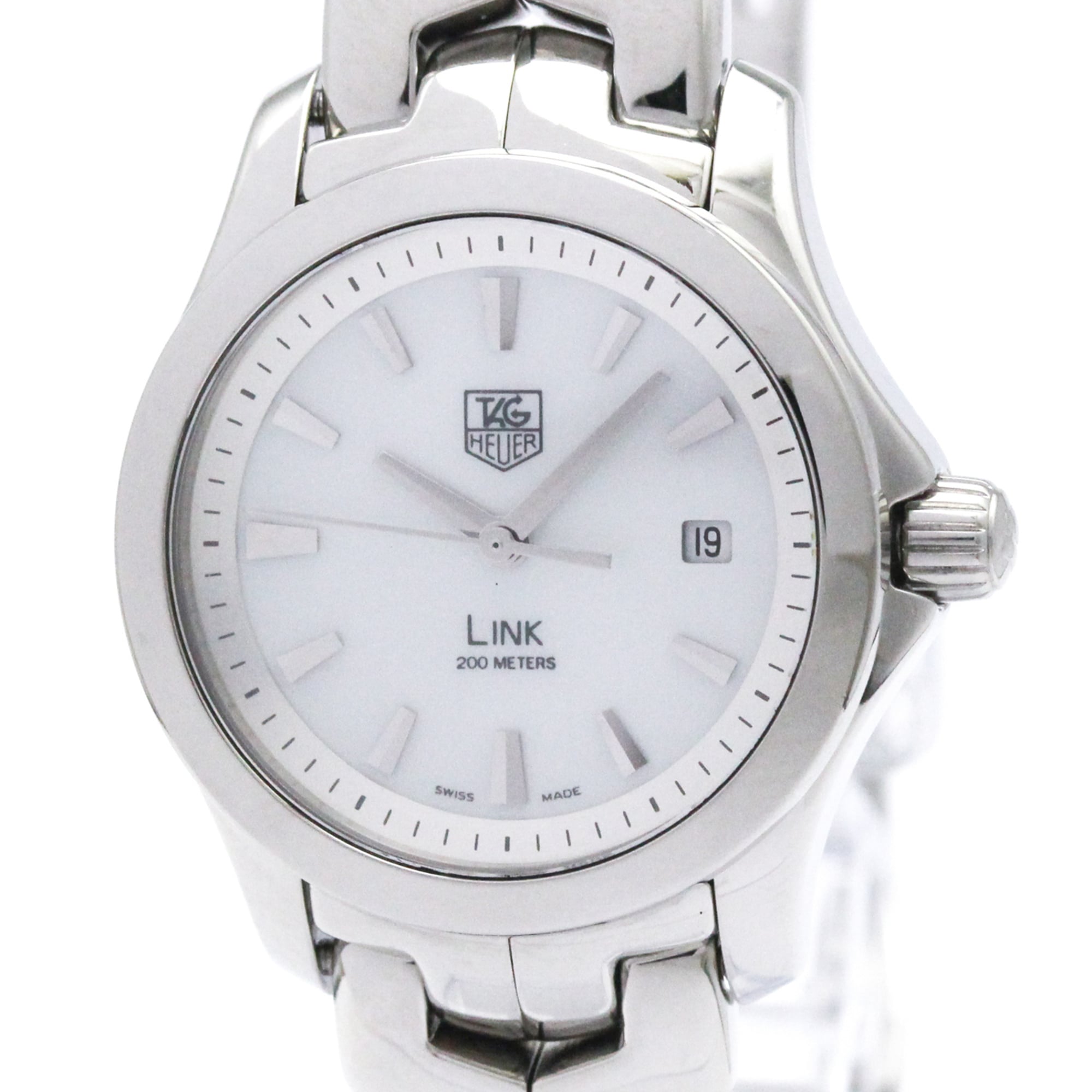 2000_629f47dd-1917-47fc-8d9f-08726a1c4508.jpg TAG HEUER Link MOP Dial Steel Quartz Ladies - Image 1