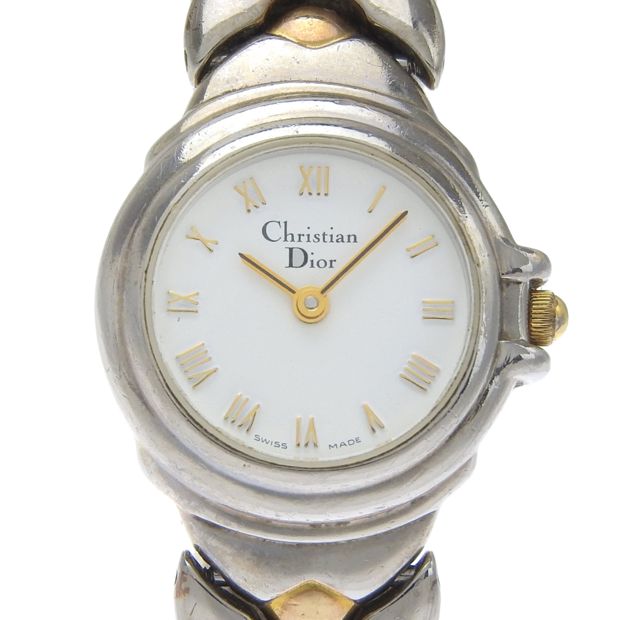 2000_63f6f696-ed6f-4738-b4e3-3401aafcf126.jpg Christian Dior Watch Stainless Steel Quartz Analog White Dial Women's - Image 1