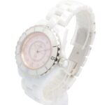 Chanel J12 12-Diamond Watch, Ceramic, Diamond, Ladies, Pink Tone, Shell, H5513 - Image 2