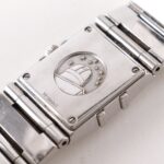 OMEGA Constellation Carree Watch, cal. 1376 1528.46, stainless steel with diamonds, 1998, quartz movement, analog display, black dial, women's. - Image 6