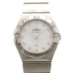 Omega Constellation Plume Diamond 123.10.27.60.55.004 White Dial Wo