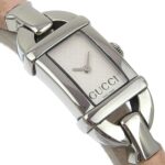 Gucci Bamboo Watch 6800L Stainless Steel x Rubber Pink Quartz Analog Display White Dial Women's - Image 3