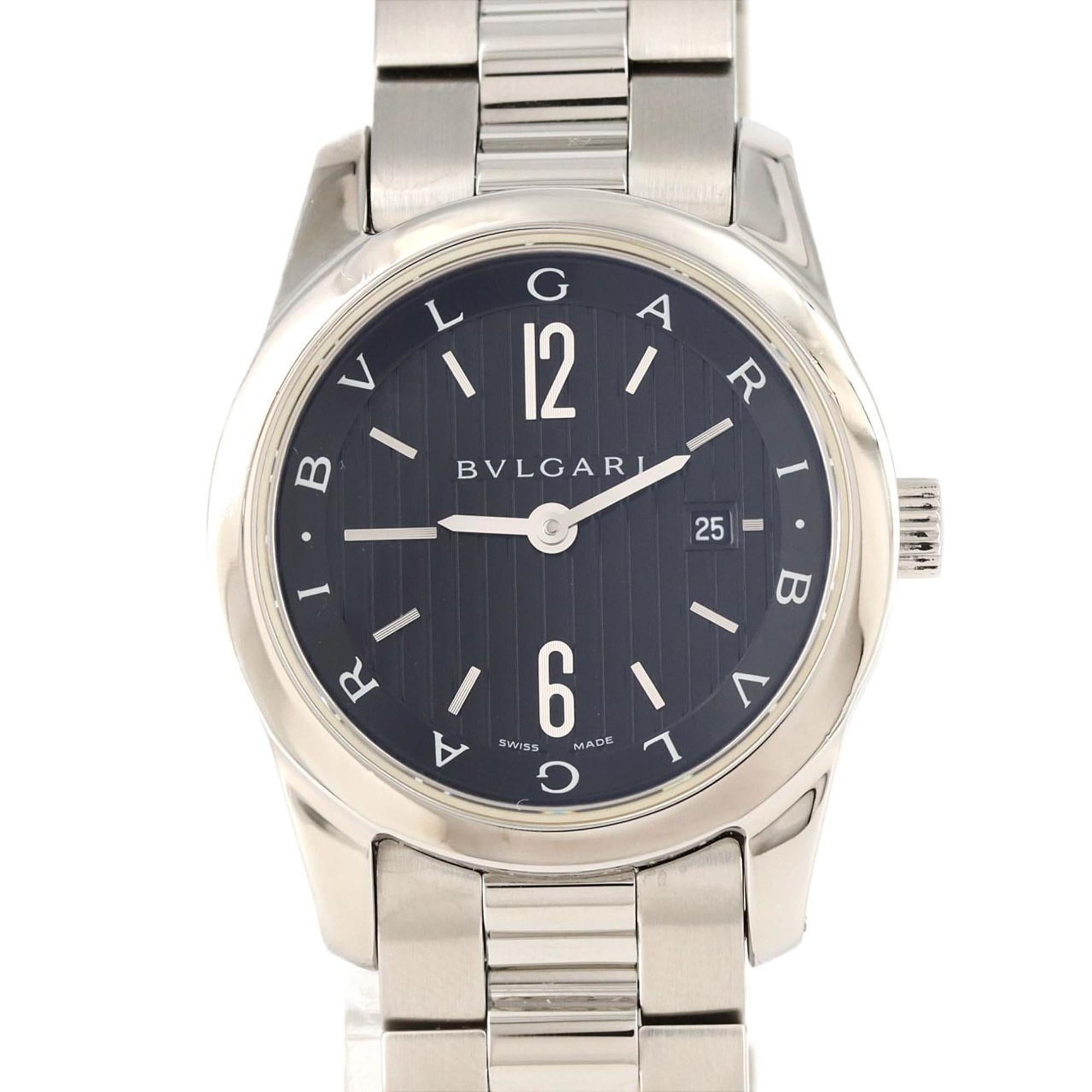 2000_67f7c342-a6d1-4d72-aa76-d7513117d64a.jpg Bvlgari Solotempo ST30S ST30BSSD SS Wristwatch Quartz - Image 1
