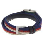 Gucci G Frame Tricolore Watch YA147502/147.5 Stainless Steel and Canvas Quartz Analog Display Multicolor Dial Women's - Image 5