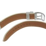 Like new HermÃ¨s Cape Cod CC1 210, â–¡R stamped, white dial, stainless steel/leather, 33mm x 23mm, quartz movement, women's watch - Image 5