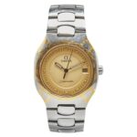 OMEGA Seamaster Polaris Watch Quartz Gold Dial Stainless Steel Yellow Ladies - Image 2