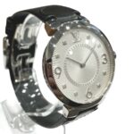 Louis Vuitton Tambour watch, total weight 48g, stainless steel, genuine leather strap, quartz movement, silver dial, Q13MJ - Image 3