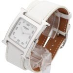 Hermes H- Double Tour Wrist Stainless Steel Leather Strap Wo White (HH1.520) - Image 2