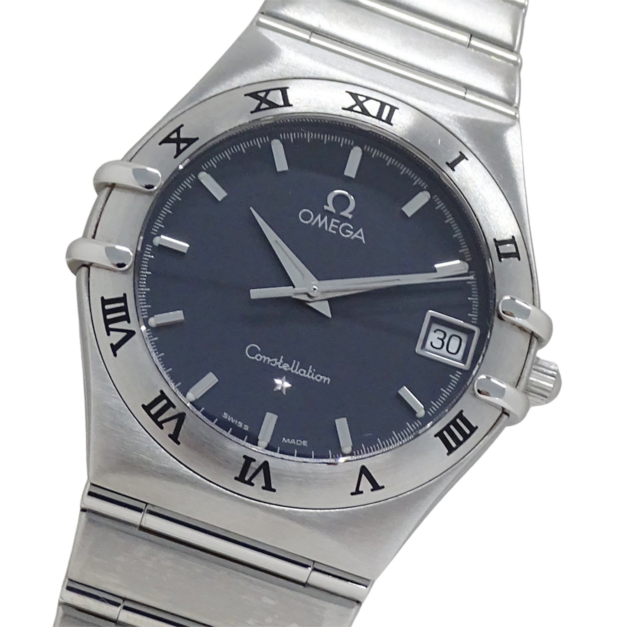 2000_6ae85ab4-0934-4bf2-9733-f238d0f42695.jpg Omega Constellation 1512.40 Men's Watch, Brand Name, Date, Quartz, Stainless Steel (SS), Silver/Navy - Image 1