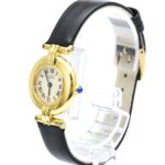 CARTIER Must Colisee Vermeil Gold Plated Leather Quartz Ladies - Image 2