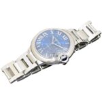 Cartier Ballon Bleu de automatic watch, total weight 119.4g, stainless steel, blue dial, WSBB0061 - Image 8