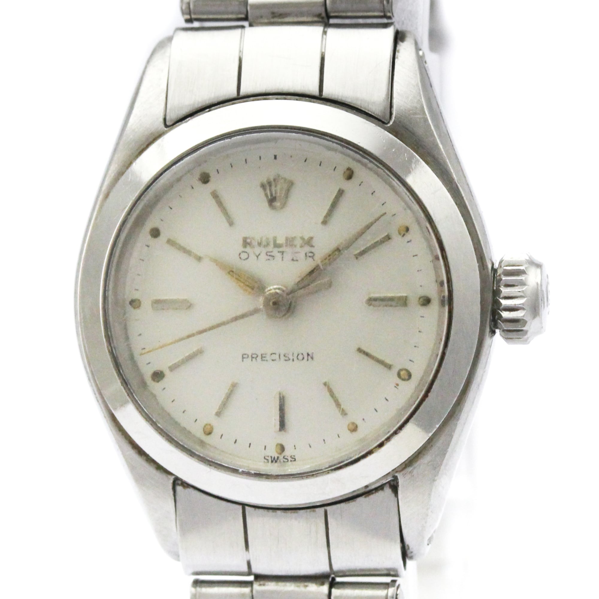 2000_6ca17507-04e4-45fb-9ca1-1d585264dacd.jpg ROLEX Oyster Precision 6410 Steel Hand-Winding Ladies Watch Vintage - Image 1