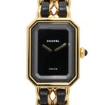 Chanel CHANEL PremiÃ¨re L Gold Plated (GP) Leather Strap Wo Black H0001