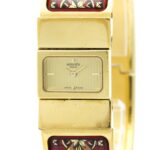 HERMES Loque Gold Plated Quartz Ladies Watch LO1.201