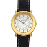 Cartier Must Ronde Vermeil LM W100844B Men's Watch, Date, Ivory, SV925 Quartz Watch