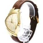 HAMILTON Ventura Gold Plated Leather Quartz Mens 6250 - Image 2