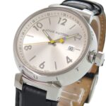 Louis Vuitton Tambour Q111E Stainless Steel Leather Silver Quartz Watch 1507 LOUIS VUITTON - Image 6