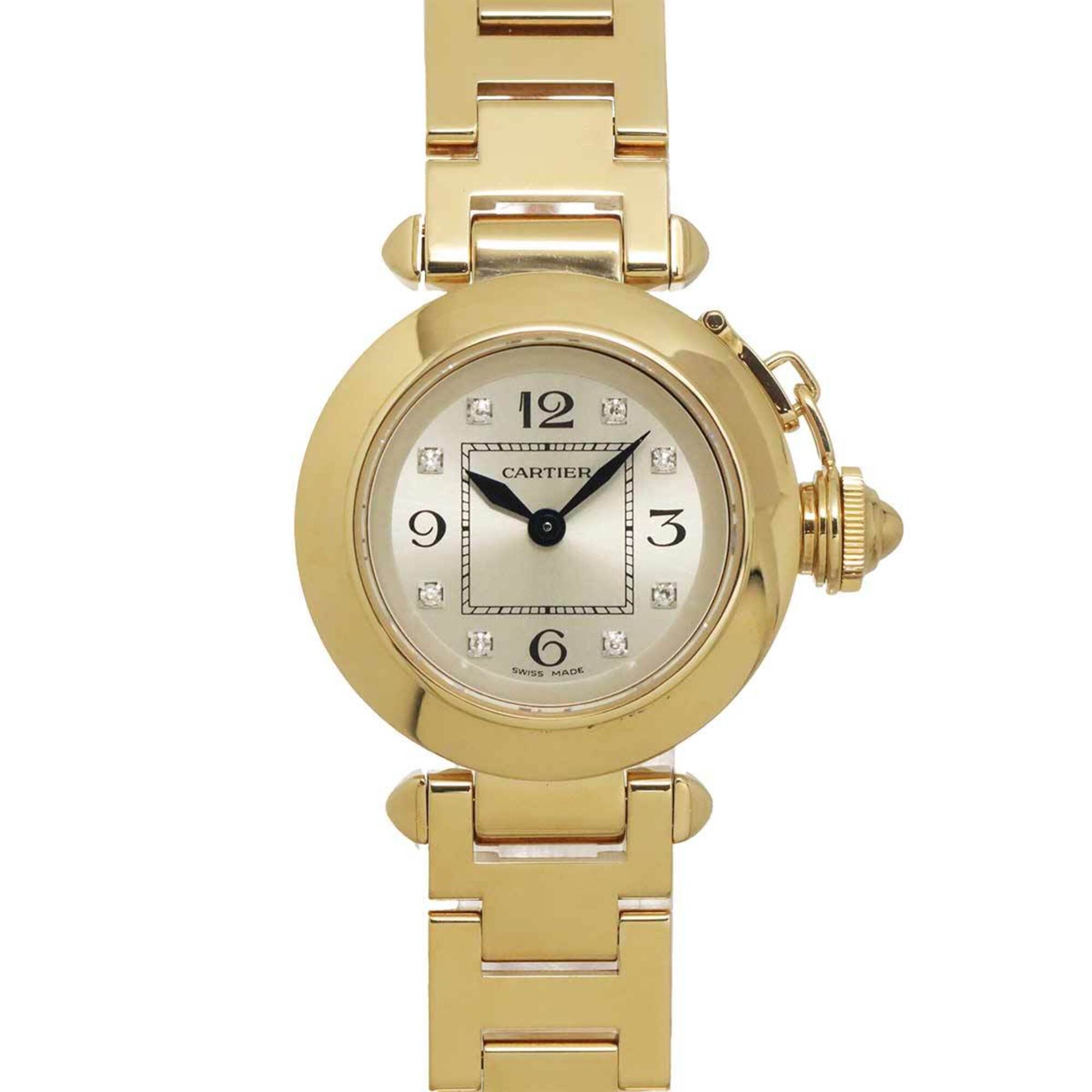 2000_71c64239-8b88-4561-a611-2e2bc22d742d.jpg Cartier Miss Pasha WJ124015 Ladies' 8 Diamonds Silver 18K Yellow Gold Solid Quartz - Image 1