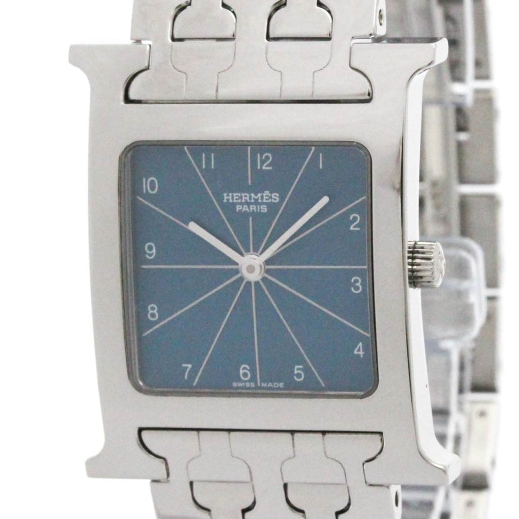 2000_71fd949c-ca55-4d3c-910c-b8a51b0268f9.jpg HERMES H Watch Stainless Steel Quartz Ladies Watch HH1.510 - Image 1