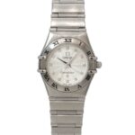 Omega Constellation Mini 1562 36 12P Diamond Ladies' Silver Quartz