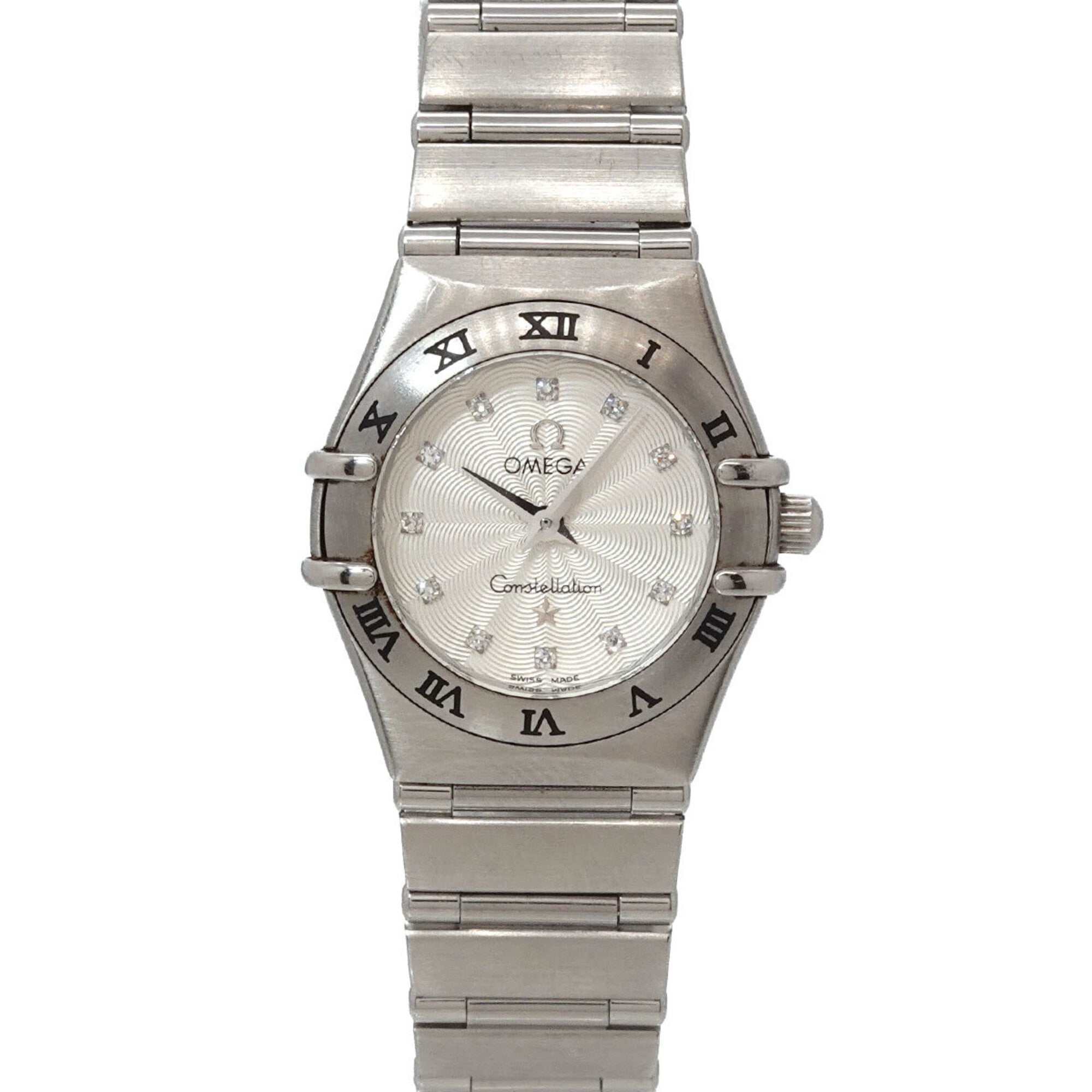2000_73198902-ab6e-4103-bd0e-e9cec7edb15e.jpg Omega Constellation Mini 1562 36 12P Diamond Ladies' Silver Quartz - Image 1