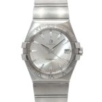 Omega Constellation 123 10 35 60 02 001 Date Silver Quartz