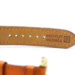 HERMES H Watch Gold Plated Leather Quartz Ladies Watch HH1.201 - Image 7