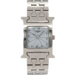 Hermes H-Watch HH1 210 Women's Watch White Gray Quartz H