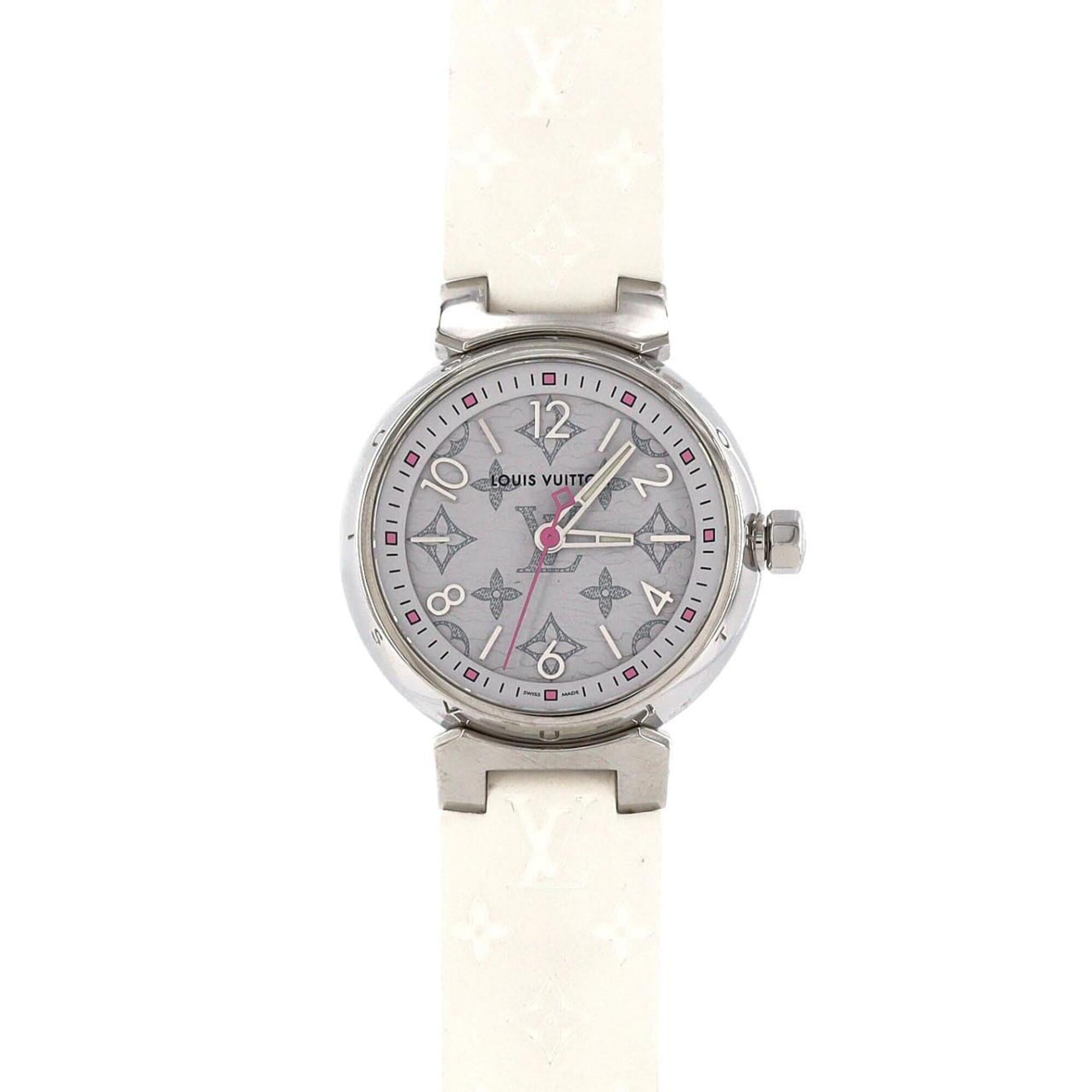 2000_74a6b735-d68d-4e13-88f2-5936d663b9ce.jpg Louis Vuitton Tambour Monogram QA115 SS Quartz - Image 1