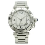 Cartier Pasha Seatimer, silver dial, automatic transmission, men's watch, W31080M7 - Image 5