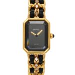 Chanel Premiere Large Size H0001 Women's Watch Black Gold Quartz
