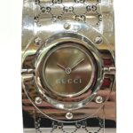 GUCCI YA112501 GG Toile Collection Wide Bangle Wo Stainless Steel Silver - Image 2