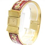 HERMES Loque Gold Plated Quartz Ladies Watch LO1.201 - Image 2