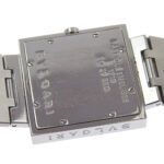 BVLGARI Quadrado Watch SQ29SSD Stainless Steel Quartz Analog Display Black Dial Unisex - Image 6