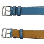 Hermes HERMES Women's Watch Brand H-Watch Quartz QZ Stainless Steel SS Leather HH1.210 Silver Blue □G - Image 4
