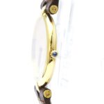 CARTIER Must Vendome Gold Plated Leather Quartz Unisex Watch - Image 4