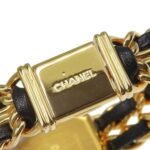 Chanel CHANEL PremiÃ¨re Large Size H0001 Black Dial GP/Leather Quartz Wo Approx. 26mm (height) x 20mm (width) - Image 6
