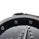 Louis Vuitton LOUIS VUITTON Women's Watch Tambour Forever Diamond Quartz QZ Stainless Steel SS Leather Q12M5 Silver Black - Image 9