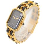 Chanel CHANEL PremiÃ¨re M Watch, Gold Plated Leather, Women's, Black, H0001 - Image 2