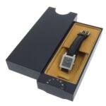 BVLGARI Quadrado SQ22SL Women's Watch, Stainless Steel and Leather, Quartz Movement, Analog Display, Black Dial - Image 8