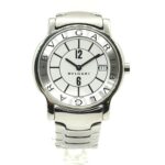 BVLGARI ST35S Solotempo Quartz Date Stainless Steel Silver