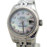 Rolex Datejust Black Shell 10P Diamond Women's Watch - Image 2