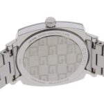 Gucci Grip Watch, Interlocking G, 157.5mm, Stainless Steel, Quartz Movement, Analog Display, White Dial, Women's - Image 6