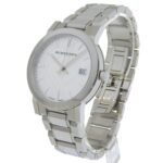 Burberry BU9000 Stainless Steel Watch, Silver, Quartz, Analog Display, Silver Dial, Women's. - Image 2