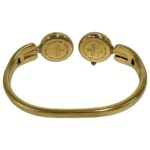 FENDI 600L Logo Engraved GP Quartz Wrist Bangle Gold 22368 - Image 7